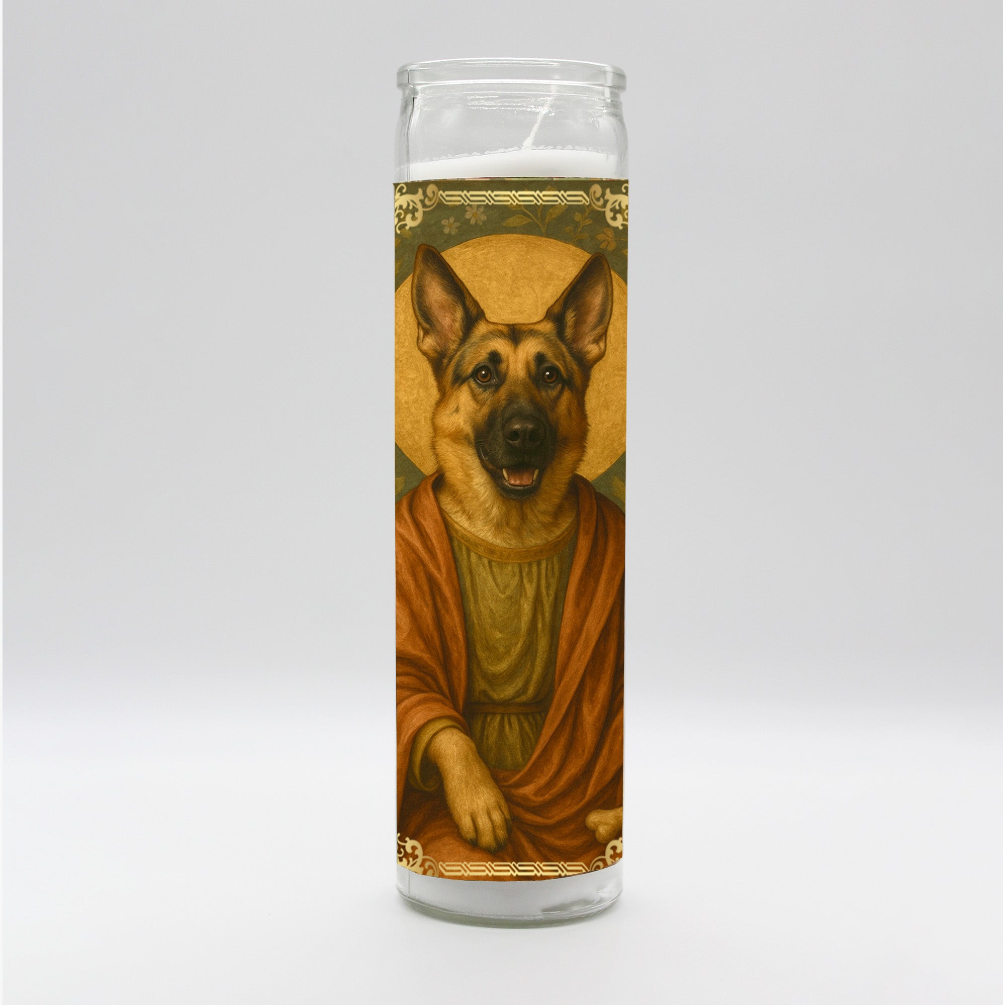 Saint German Renaissance Dog Candle