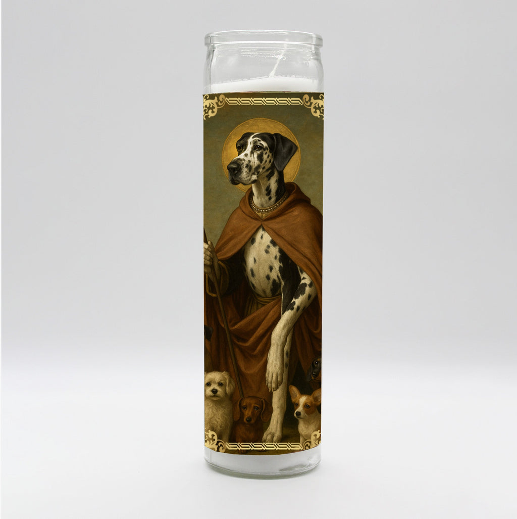 Saint Great Dane Renaissance Dog Candle