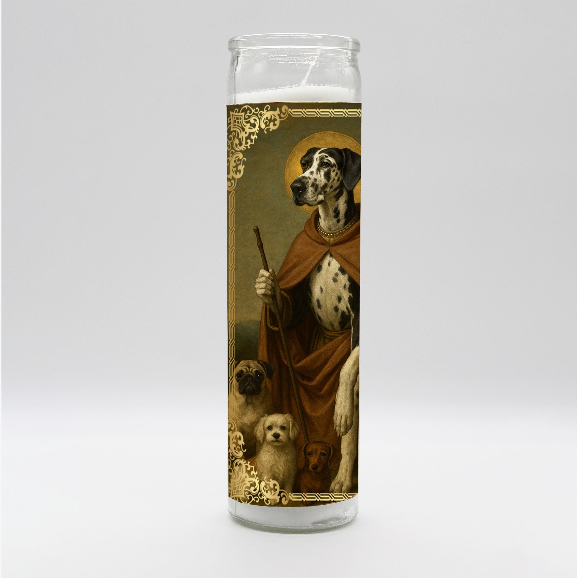 Saint Great Dane Renaissance Dog Candle