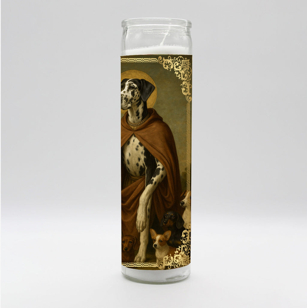 Saint Great Dane Renaissance Dog Candle