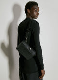 Dolce & Gabbana Men Embossed Logo Leather Crossbody Bag