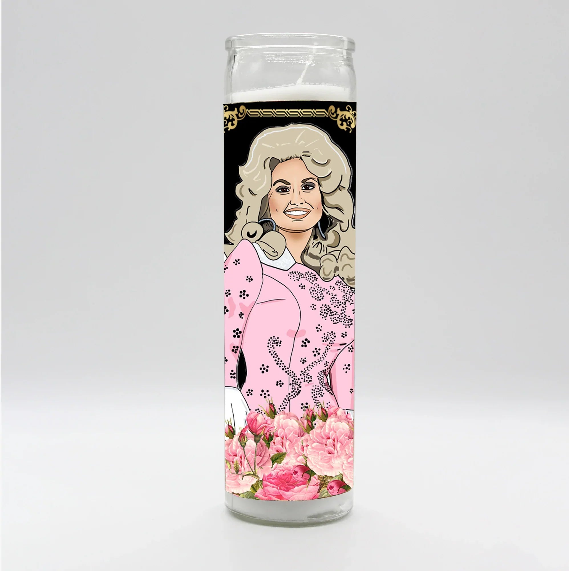 Saint Queen of Country Illustration Candle