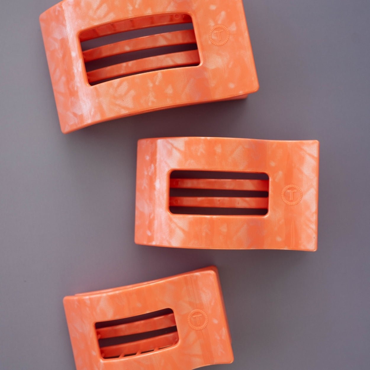 Dreamsicle Small Flat Rectangle Hair Clip