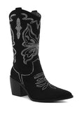 Latafa Rhinestones Embellished Cowboy Boots