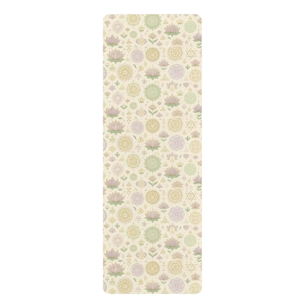 Floral Design Rubber Yoga Mat Home Workout Gear Dipaliz