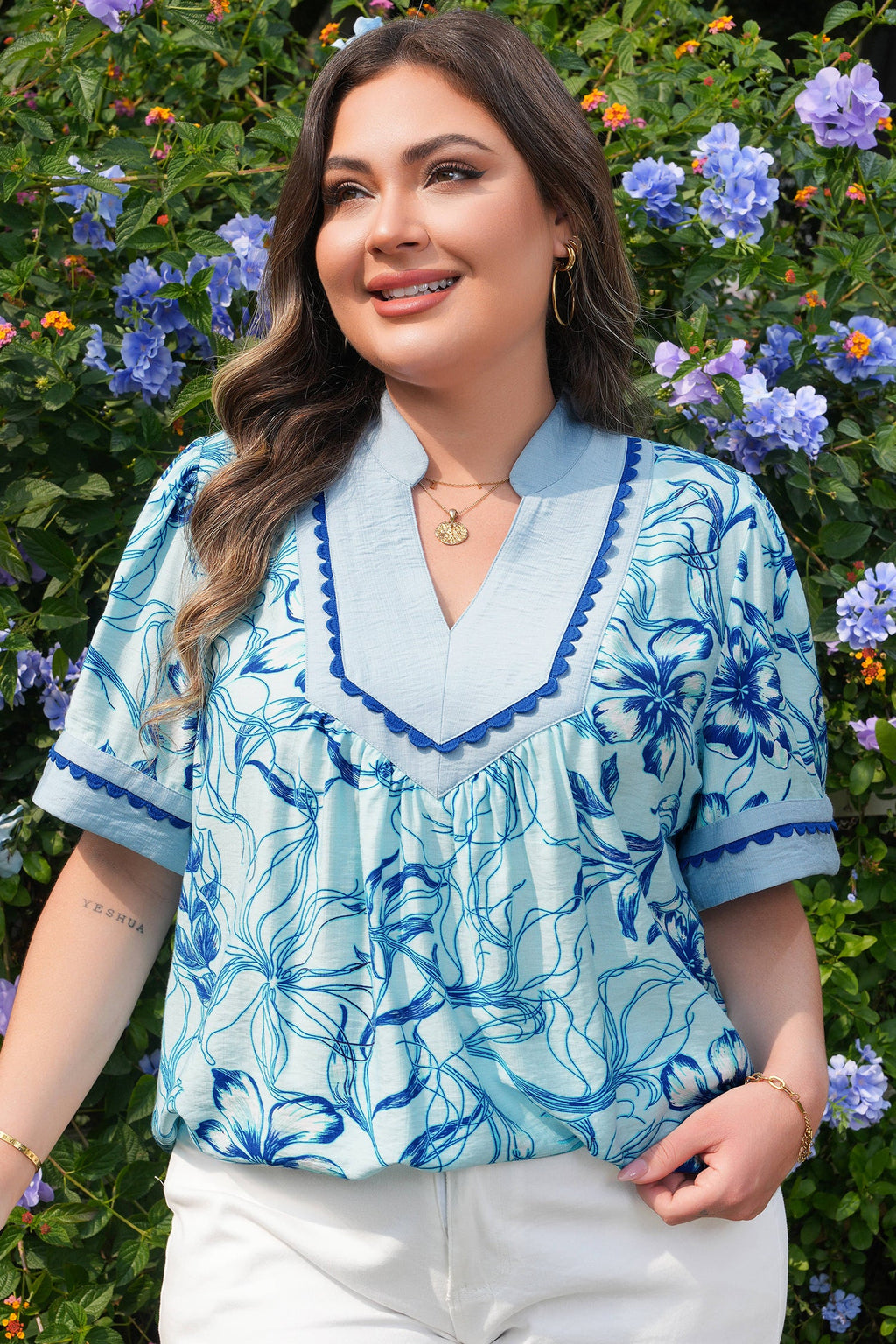 Aylin Floral Short Sleeve Blouse