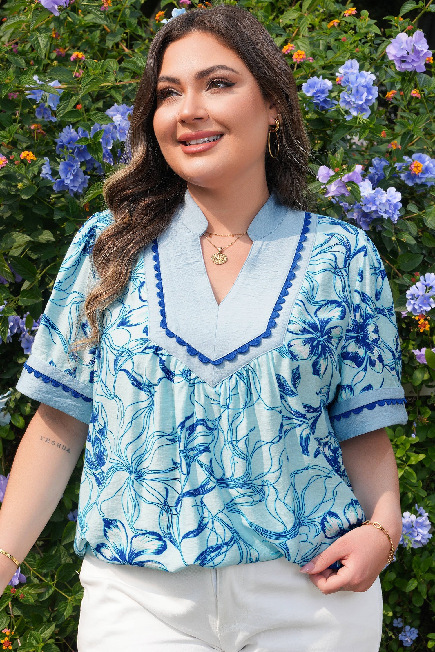 Aylin Floral Short Sleeve Blouse