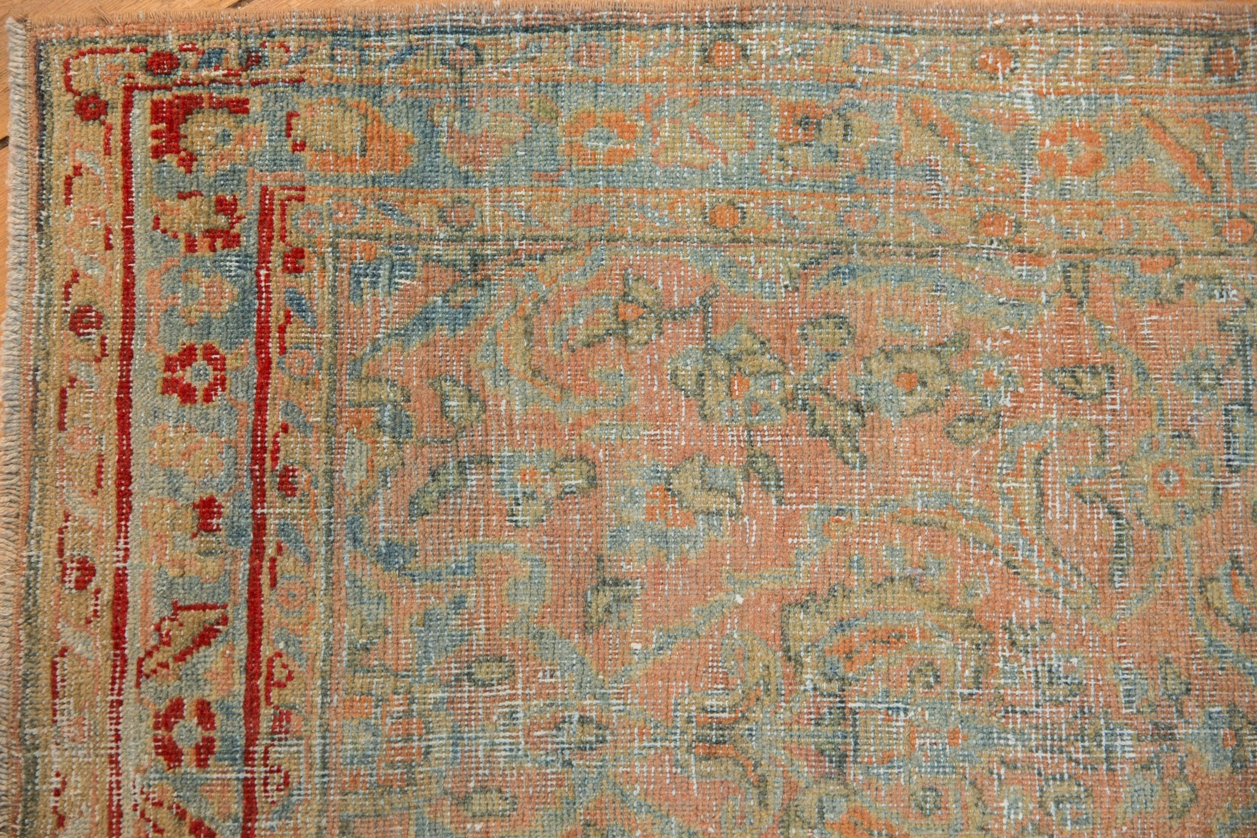2.5x19 Vintage Distressed Sarouk Rug Runner