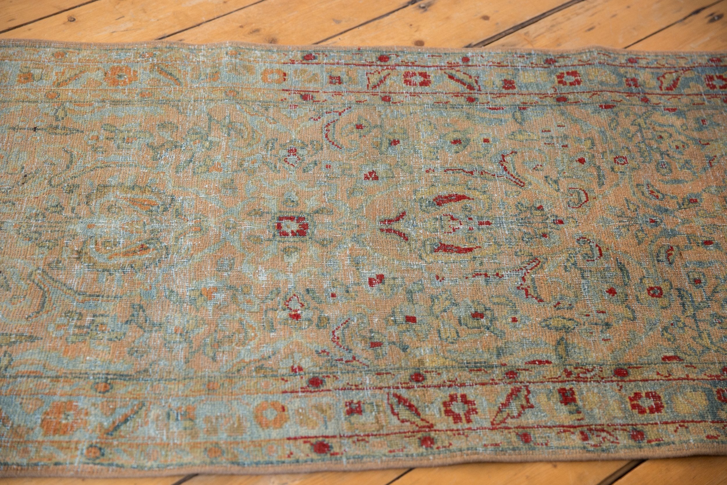 2.5x19 Vintage Distressed Sarouk Rug Runner