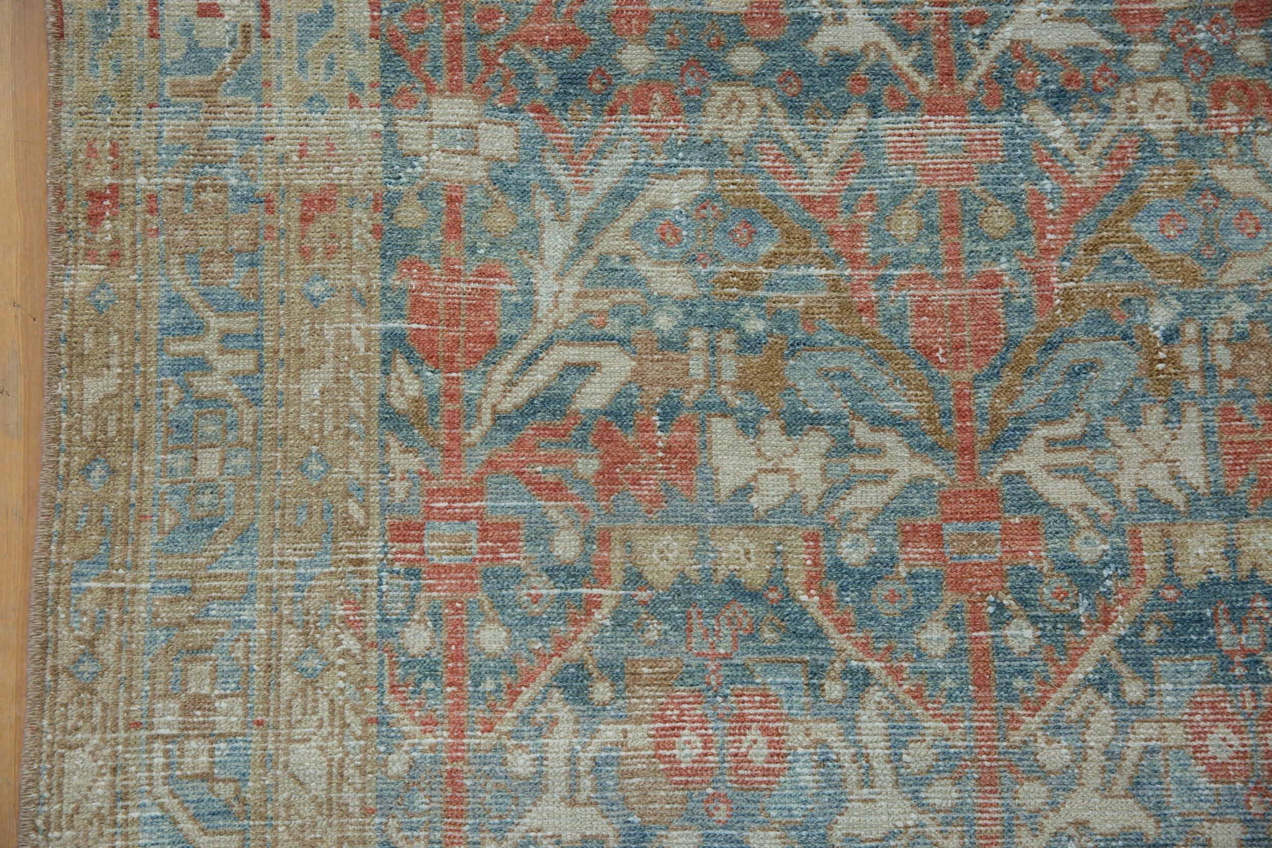 4x13.5 Vintage Distressed Hamadan Rug Runner