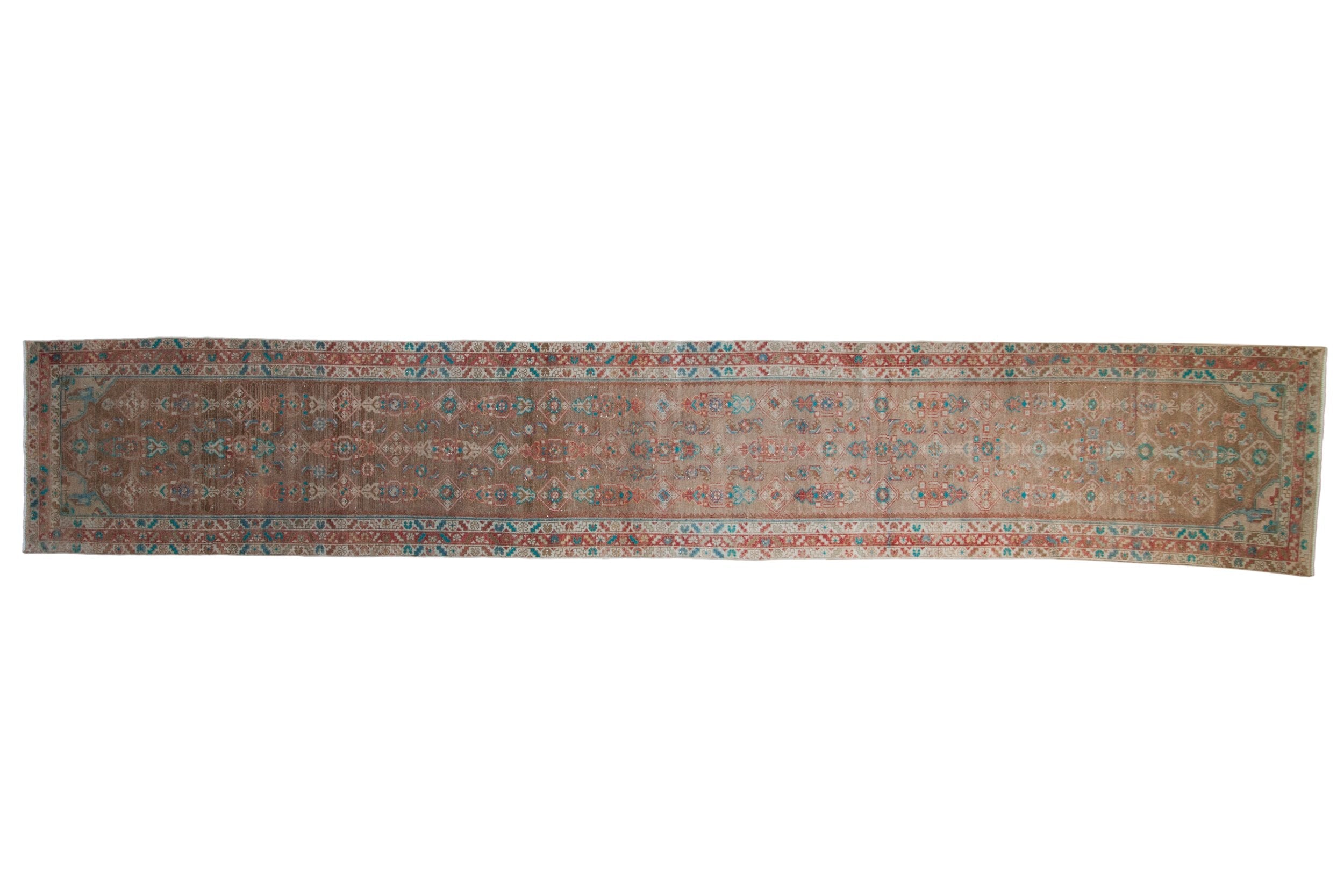 3x16 Vintage Distressed Fragment Hamadan Rug Runner