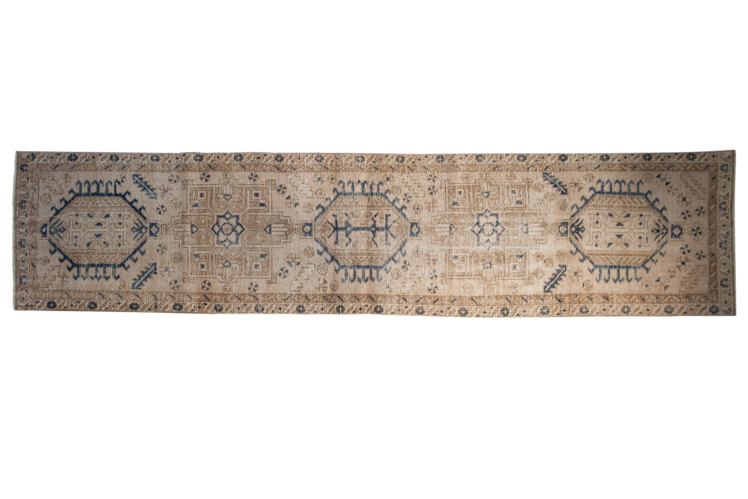 2.5x12 Vintage Distressed Fragment Karaja Rug Runner