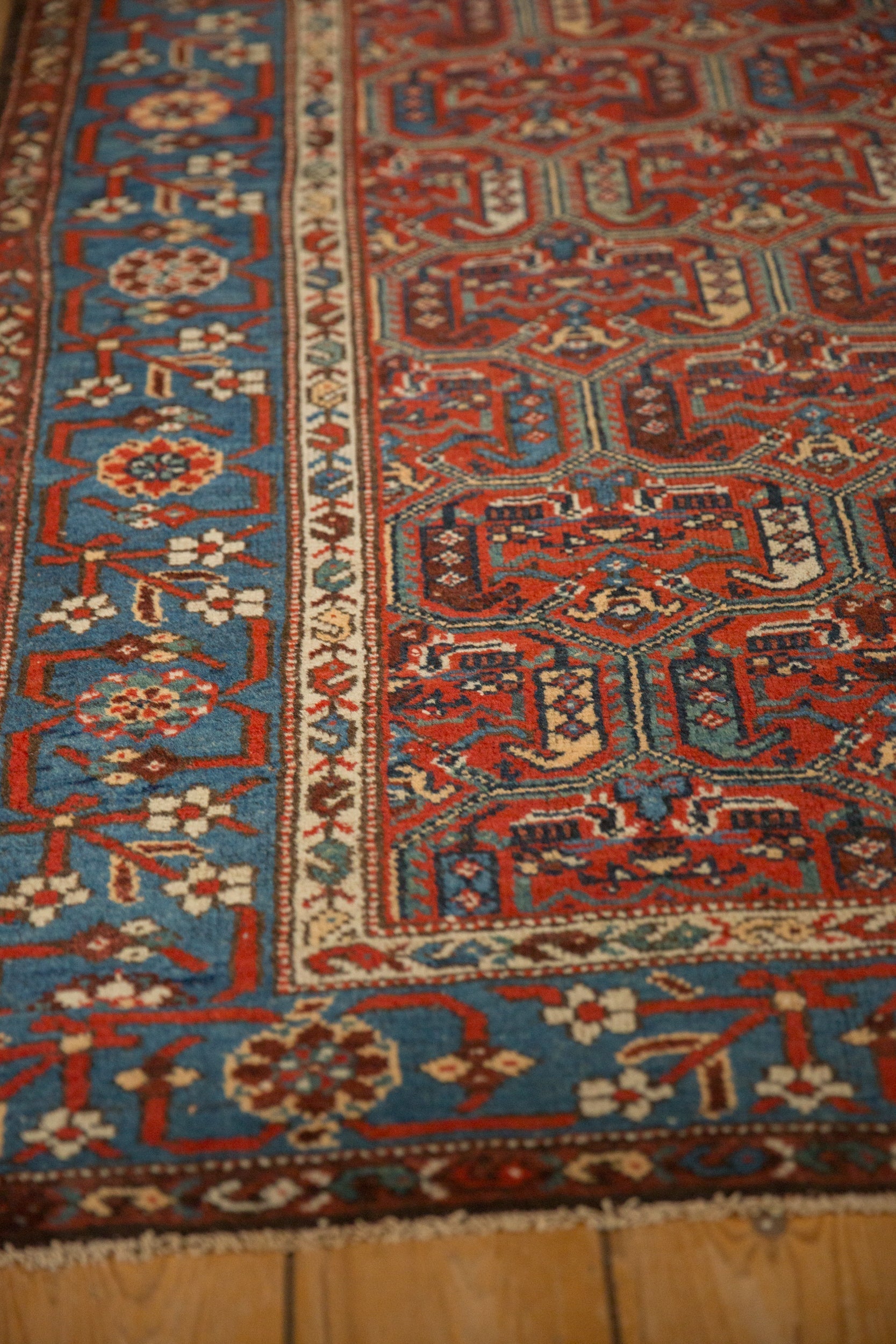 3.5x9.5 Antique Fine Kurdish Hamadan Rug Runner