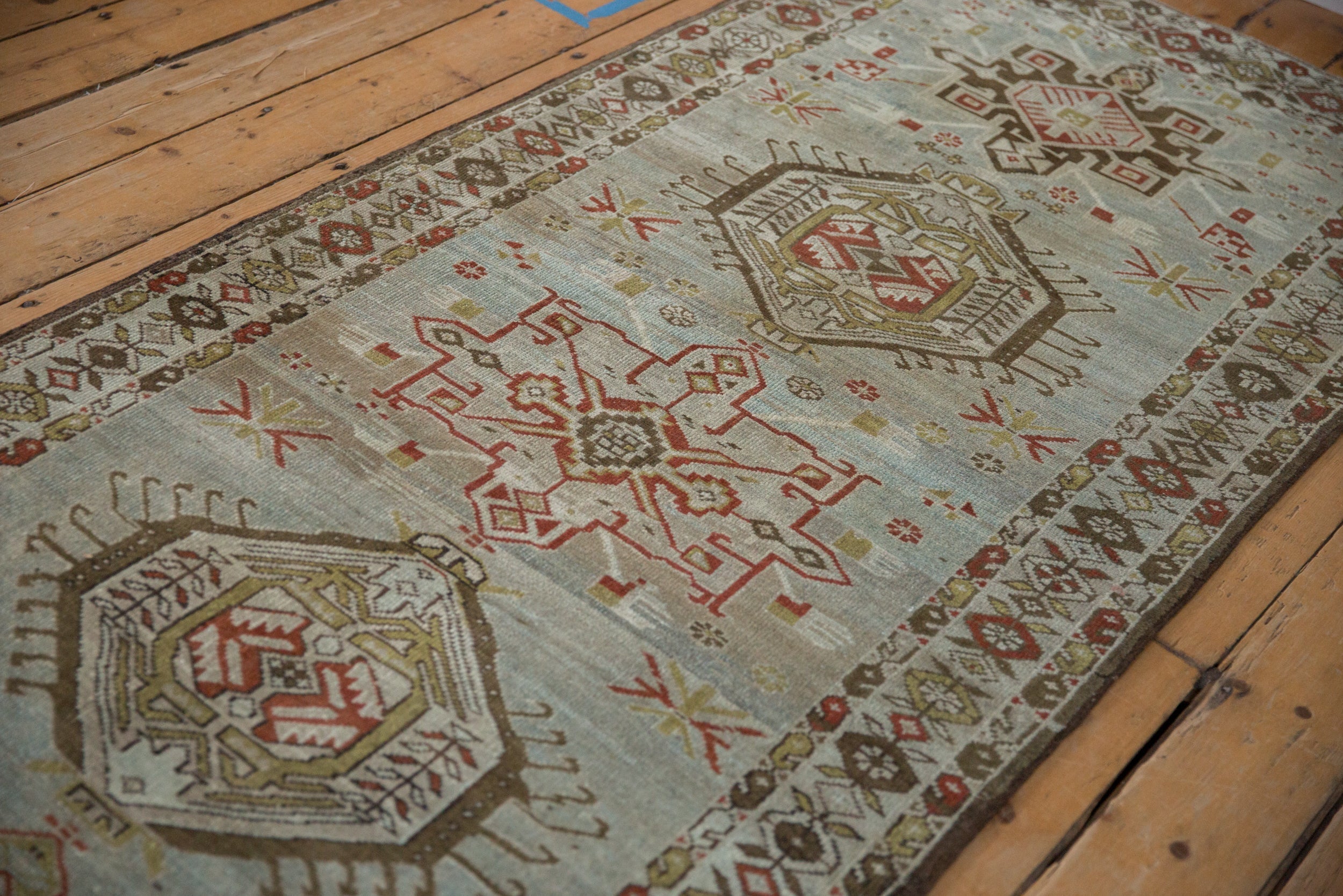 3.5x17 Vintage Distressed Karaja Rug Runner