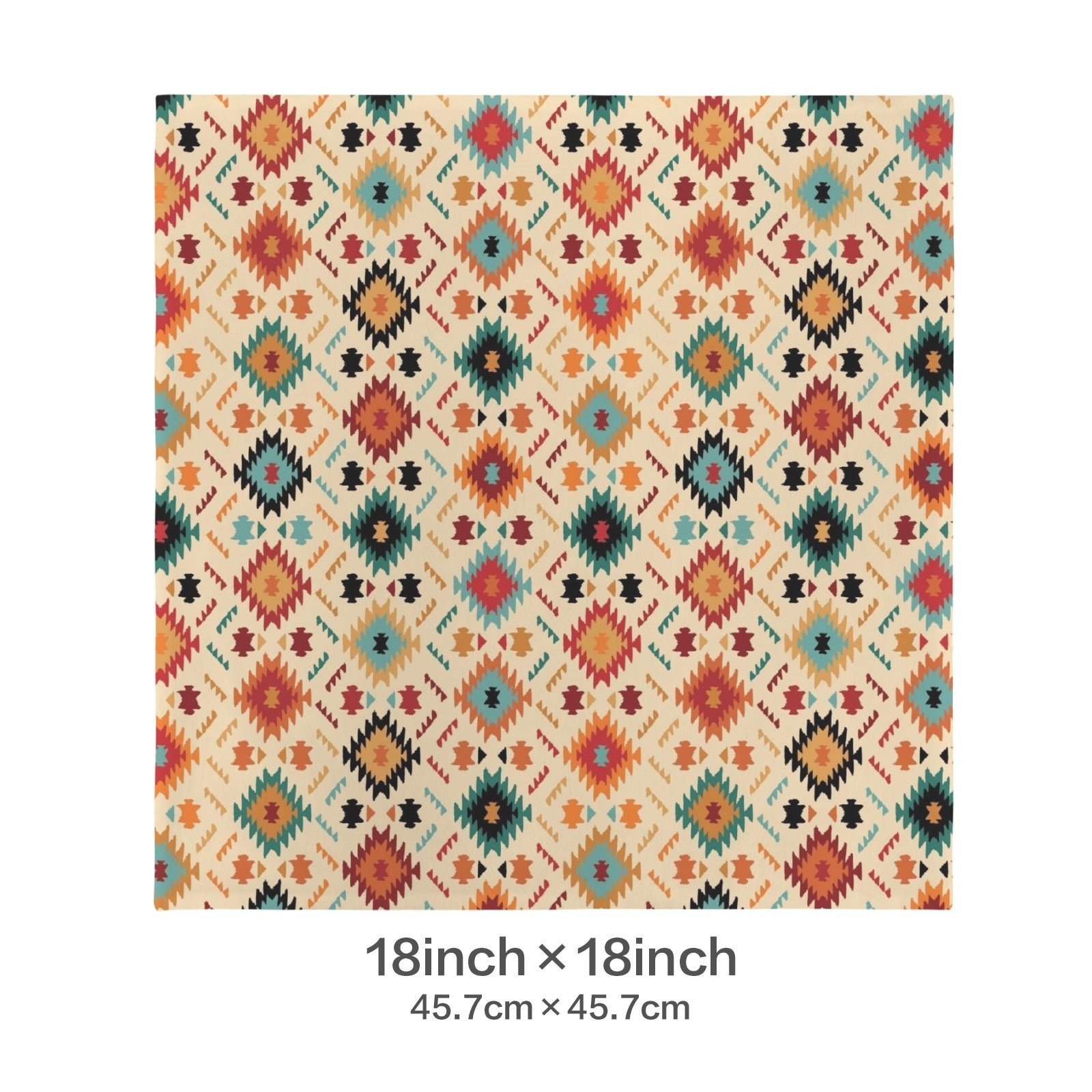 Cream Aztec Velvet Soft Throw PIllow Case Made in America