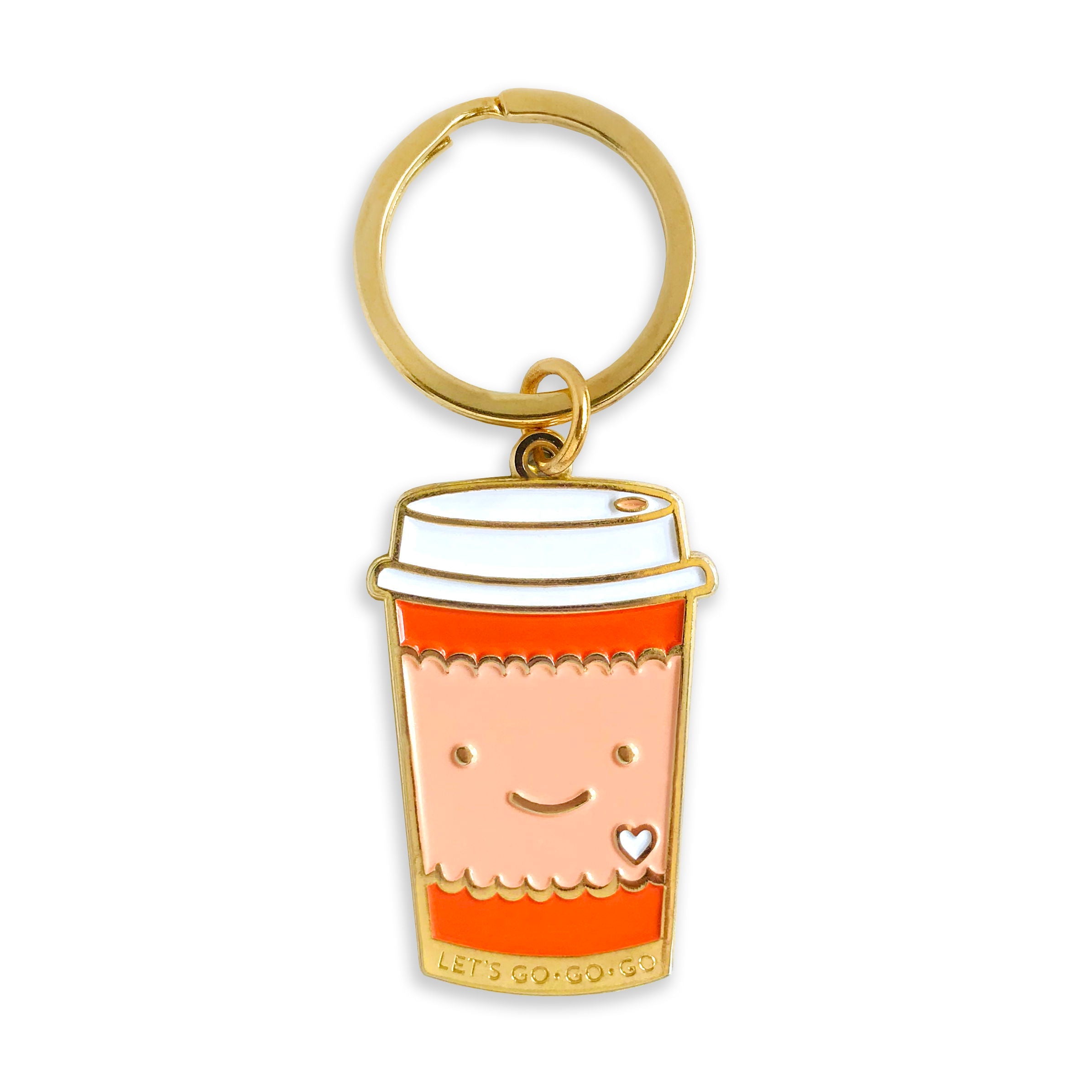 Grab a Coffee Travel Buddies Keychain + Pin Gift Set