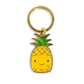 Happy Pineapple Enamel Keychain