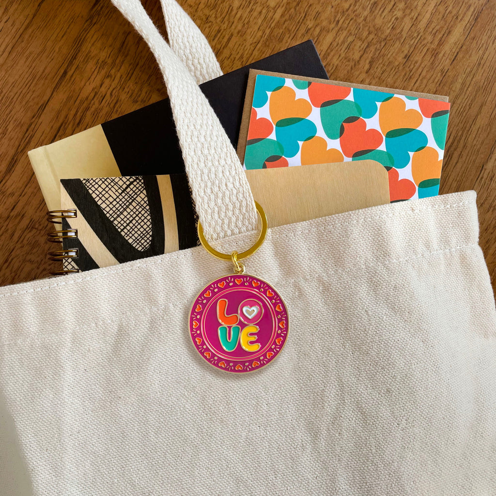 Love Enamel Keychain