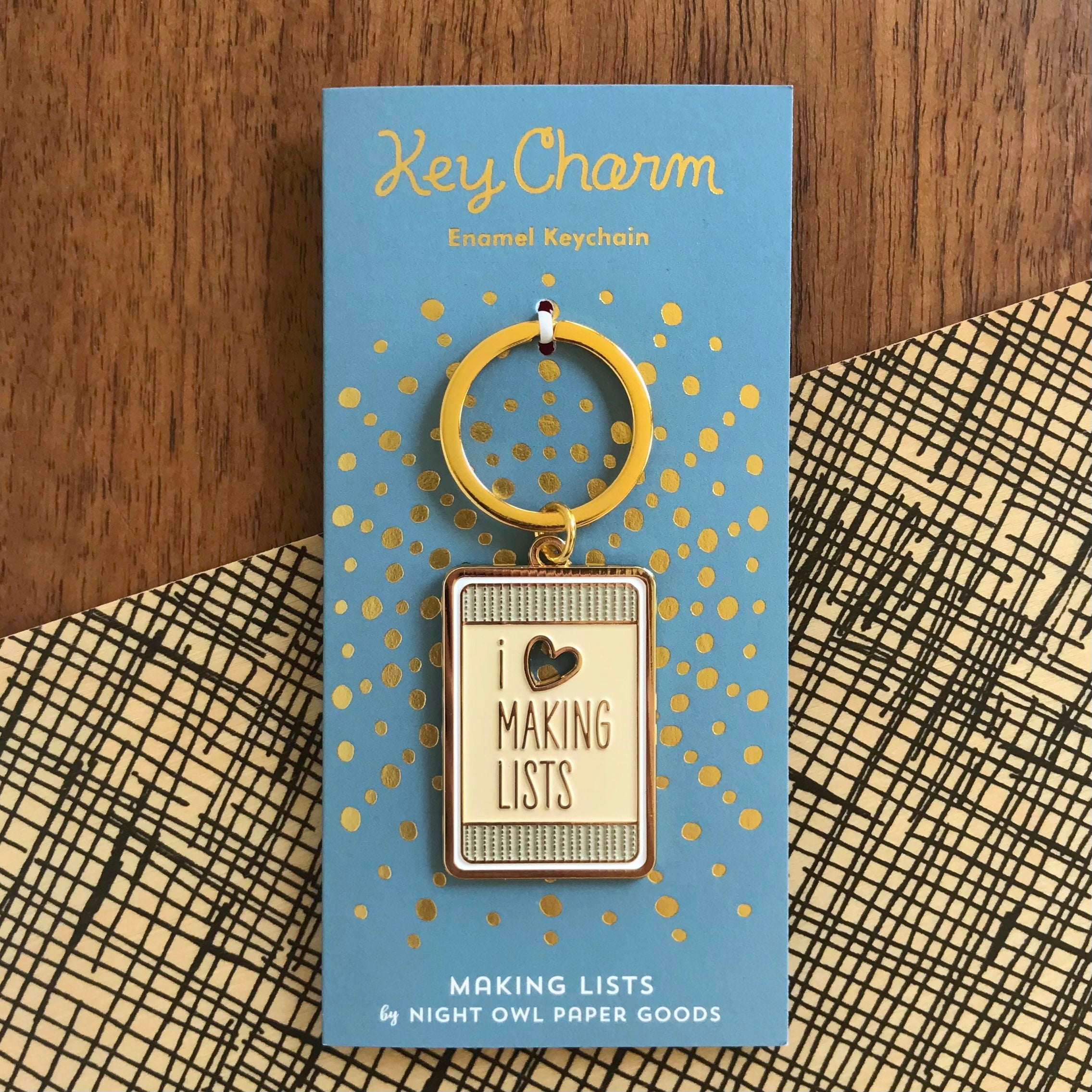 Making Lists Enamel Keychain