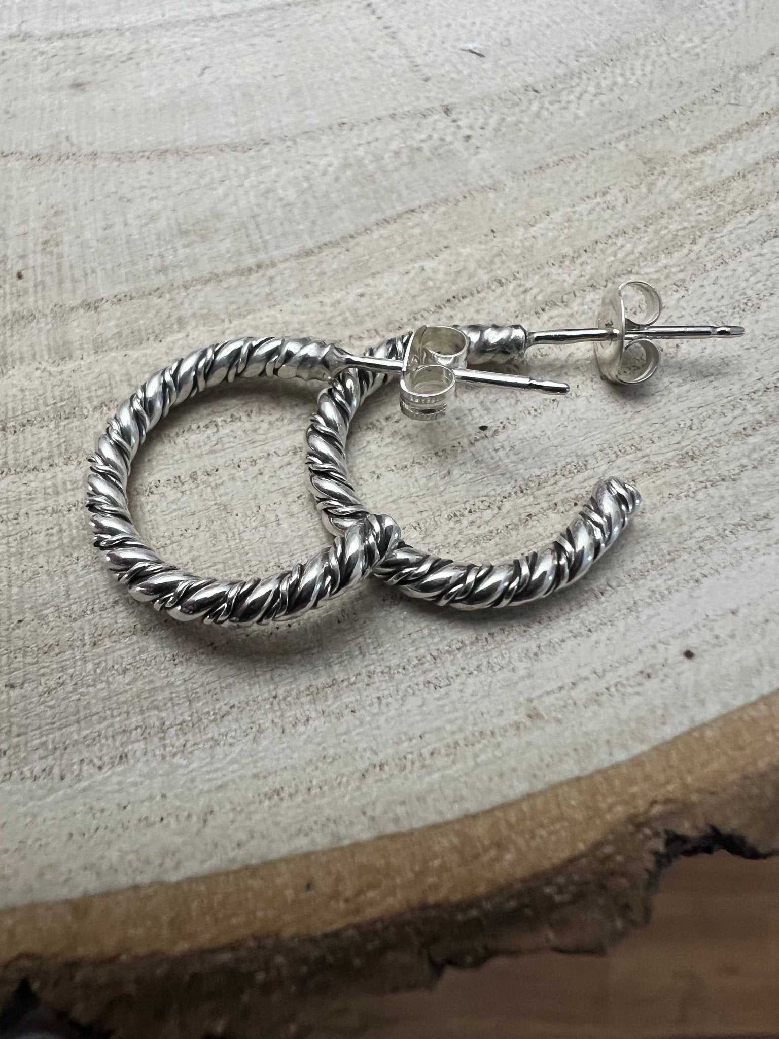 Elaine Tahe Sterling Silver Hoop Earrings