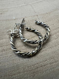 Elaine Tahe Sterling Silver Hoop Earrings