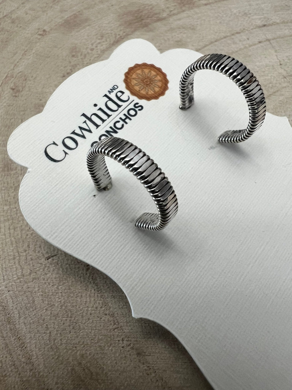Elaine Tahe Sterling Silver Hoop Earrings