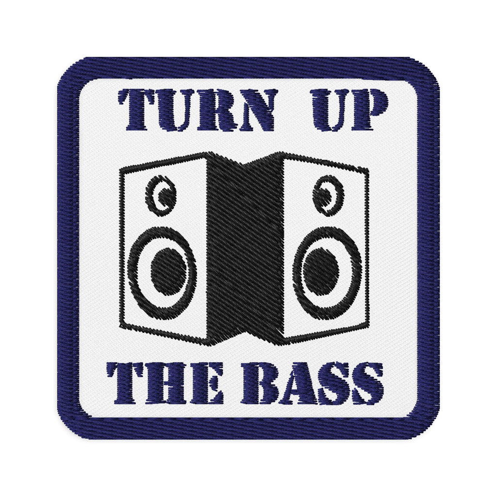 Turn up the BASS Embroidered Iron on Rave Patches
