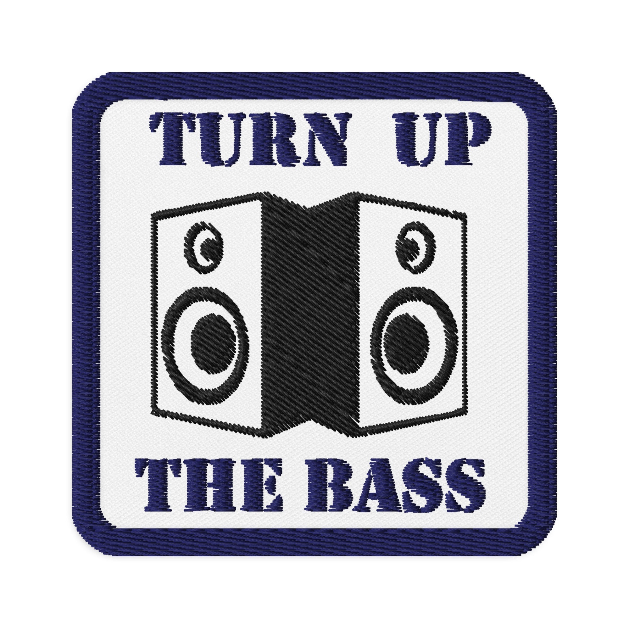 Turn up the BASS Embroidered Iron on Rave Patches