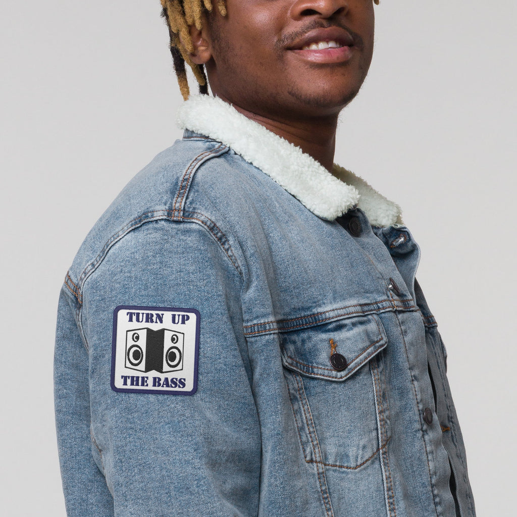 Turn up the BASS Embroidered Iron on Rave Patches