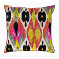 Euphora Silk Velvet Ikat Pillow Cover 24 X 24