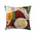 Everglades Silk Velvet Ikat Throw Pillow Cover 20 X 20