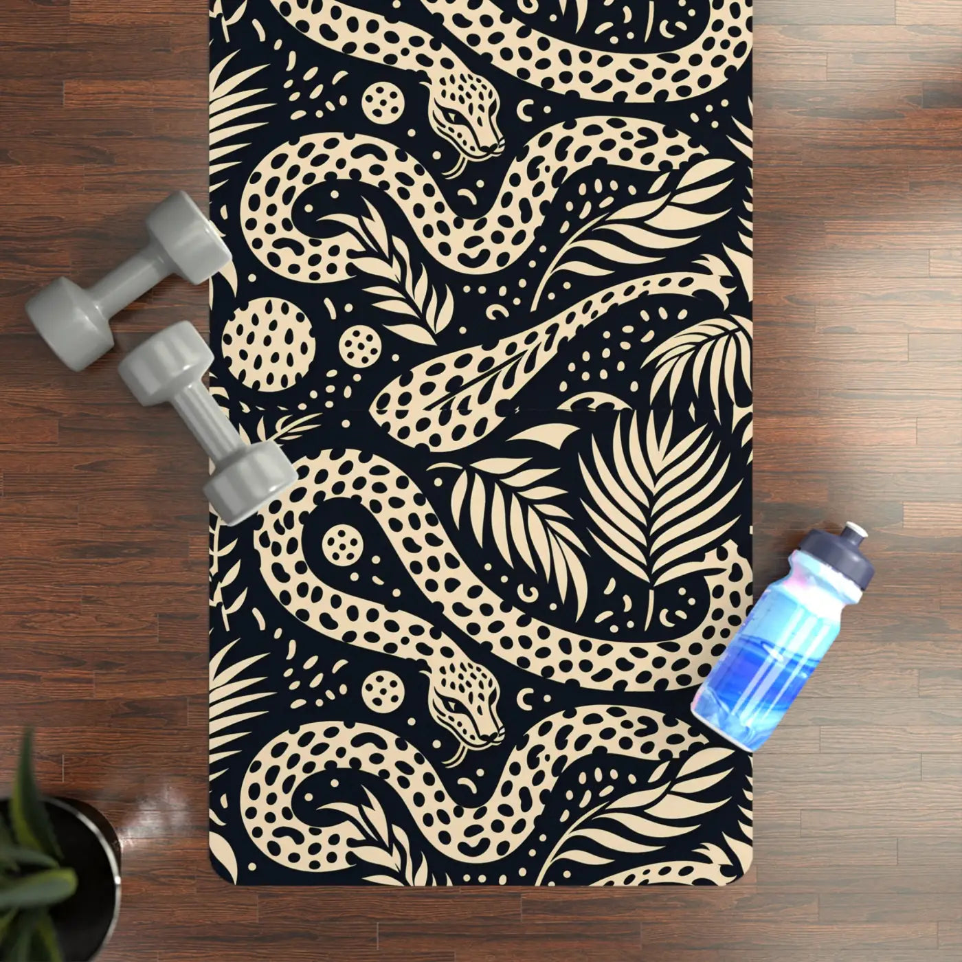 Exotic Jungle Snake Yoga Mat - Slippery Grip - Dipaliz