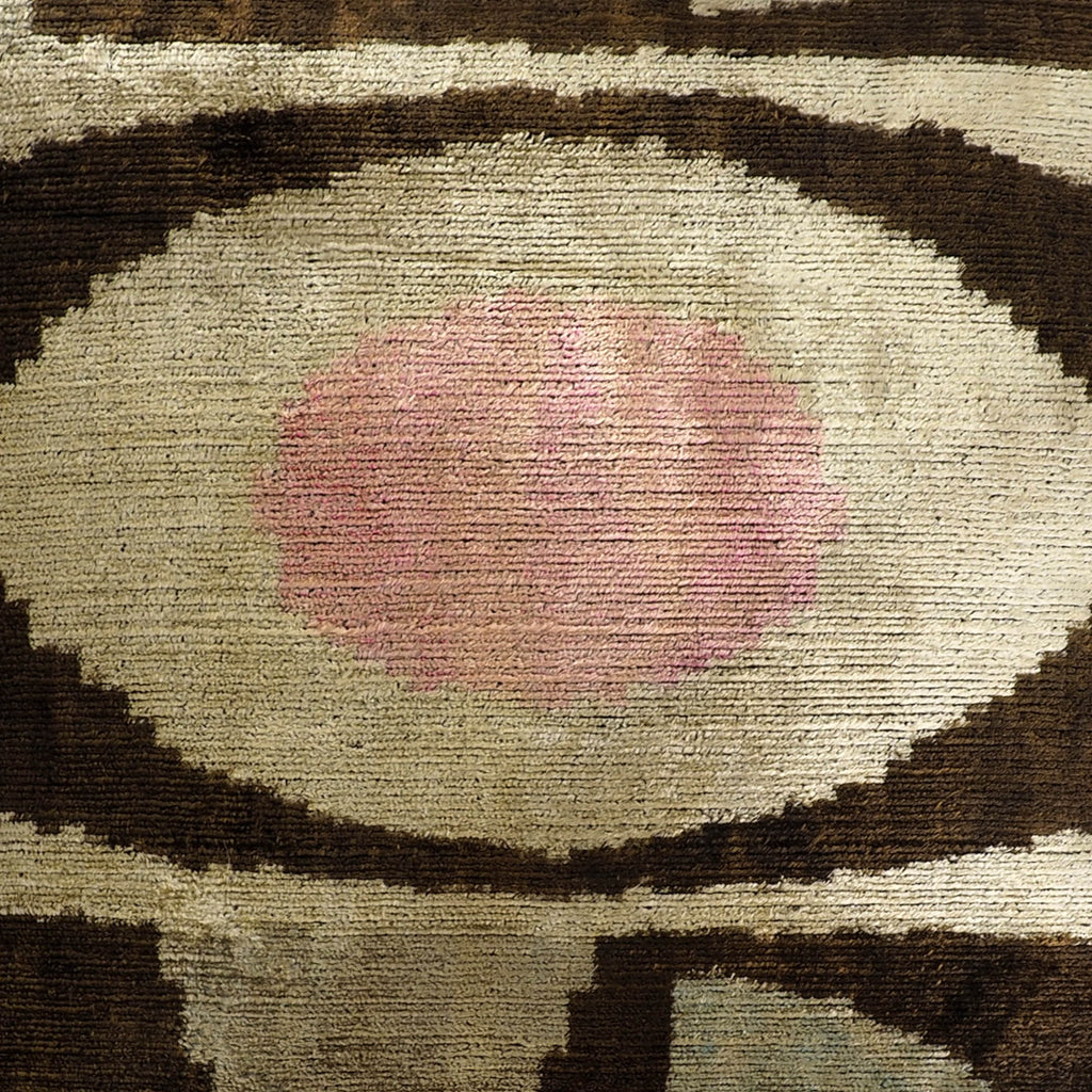 Eye of Ra 2 Silk Velvet Ikat Pillow Cover 20 X 20