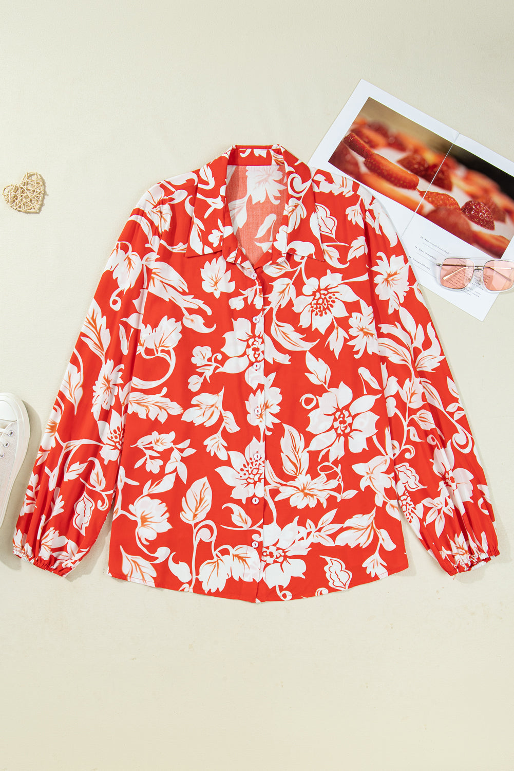 Shelby Print Loose Up PLUS Shirt