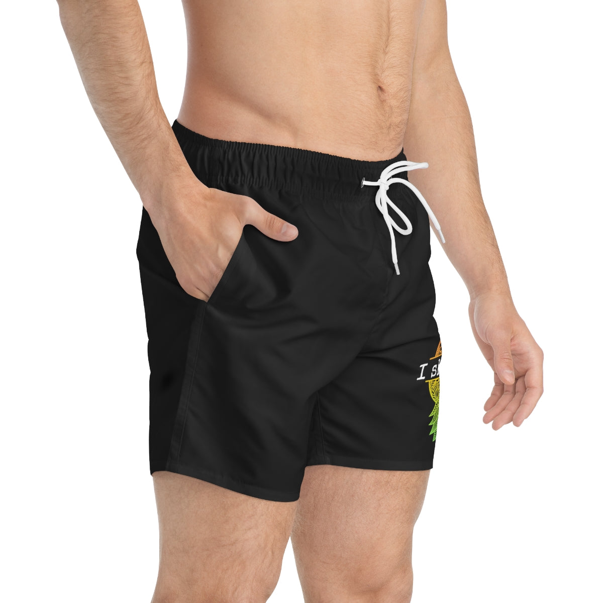 Upside Down Pineapple Mens Swim Trunks