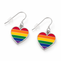 Rainbow Heart Hanging Earrings