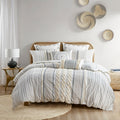 Full/Queen Cotton Printed Duvet Cover Set with Chenille