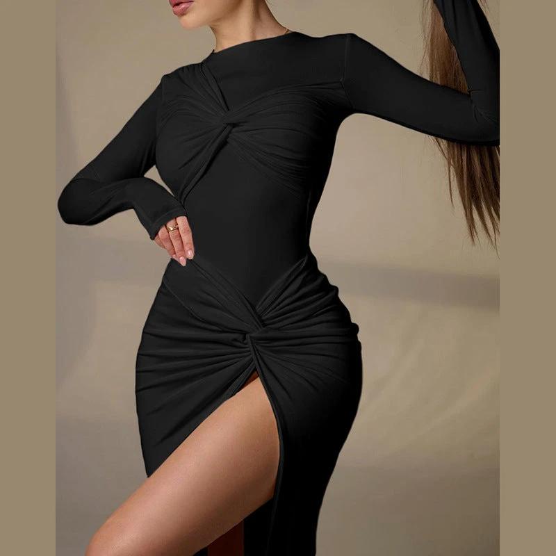 High Slit Tiny Waist Dress