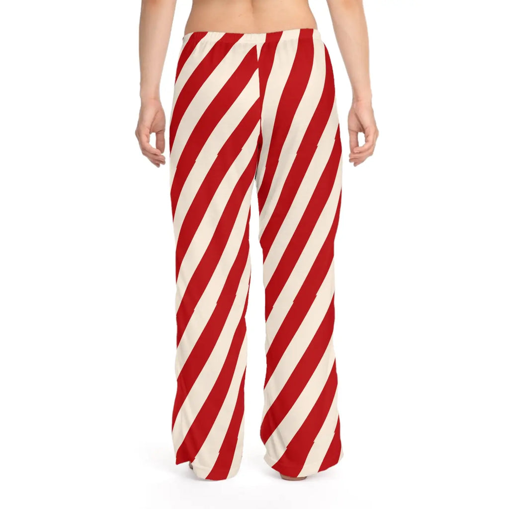 Festive Striped Women’s Pajama Pants - Christmas Gift - DipaliZ