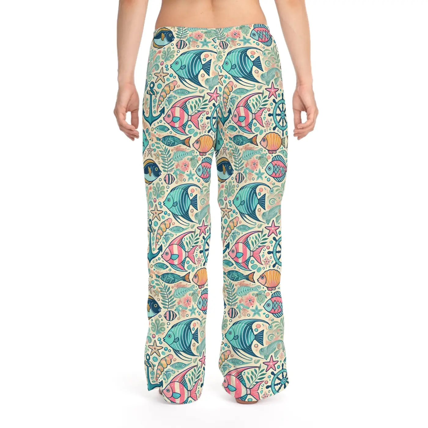Soft Fish Pajama Pants - Polyester Jersey Knit - DipaliZ