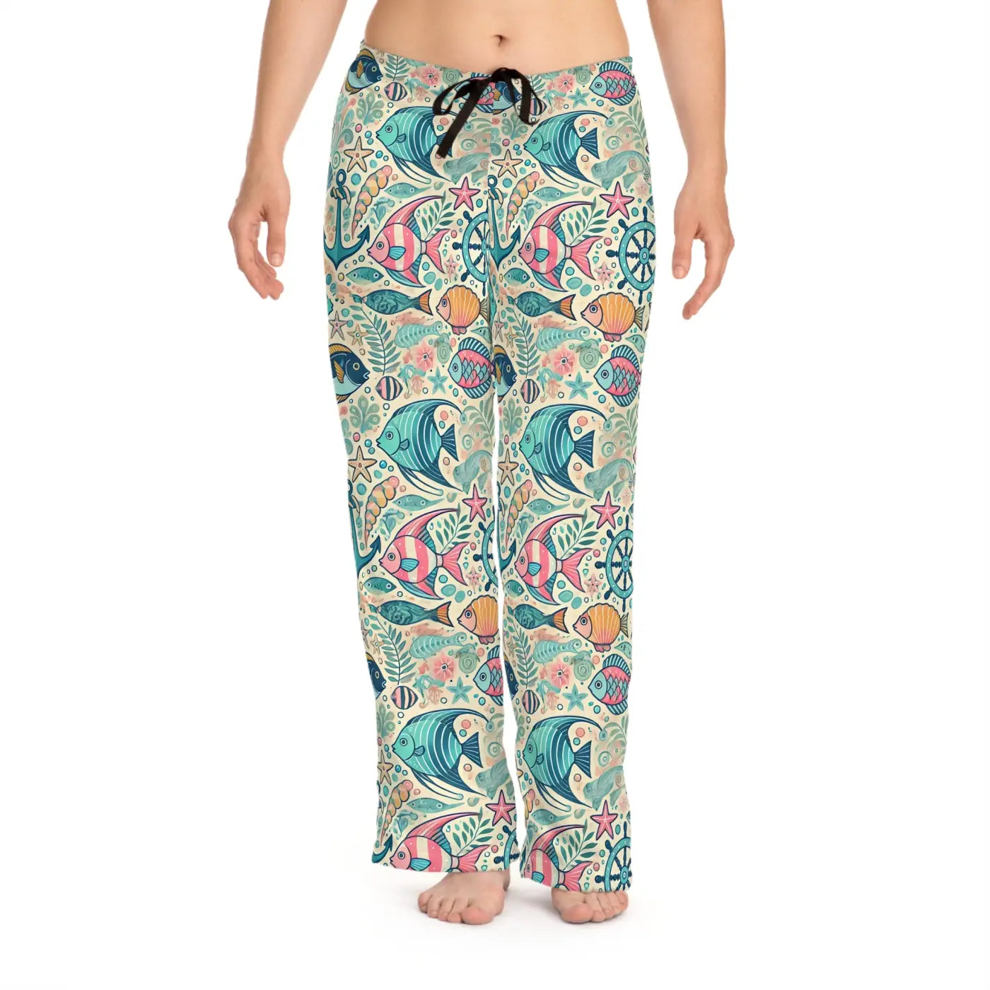 Soft Fish Pajama Pants - Polyester Jersey Knit - DipaliZ