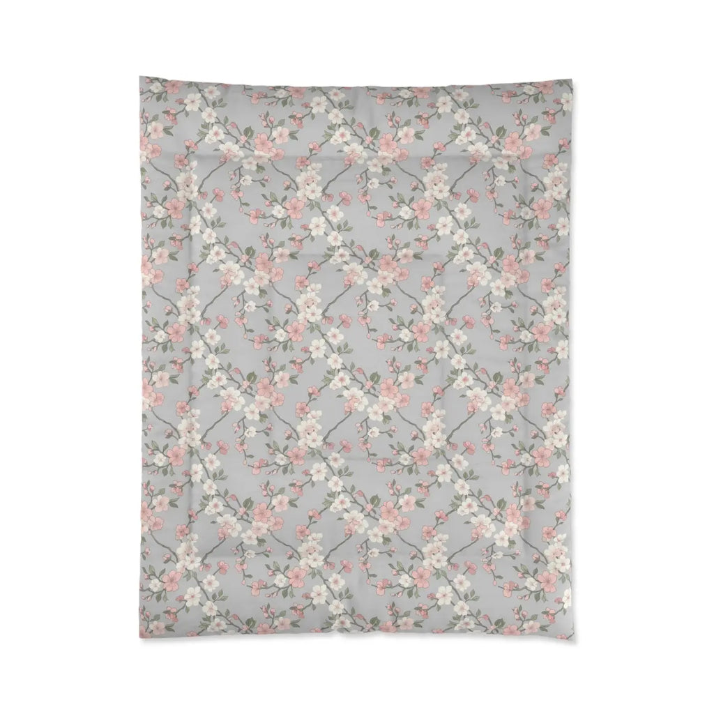 Floral Cherry Blossom Comforter - Pink Microfiber - DipaliZ