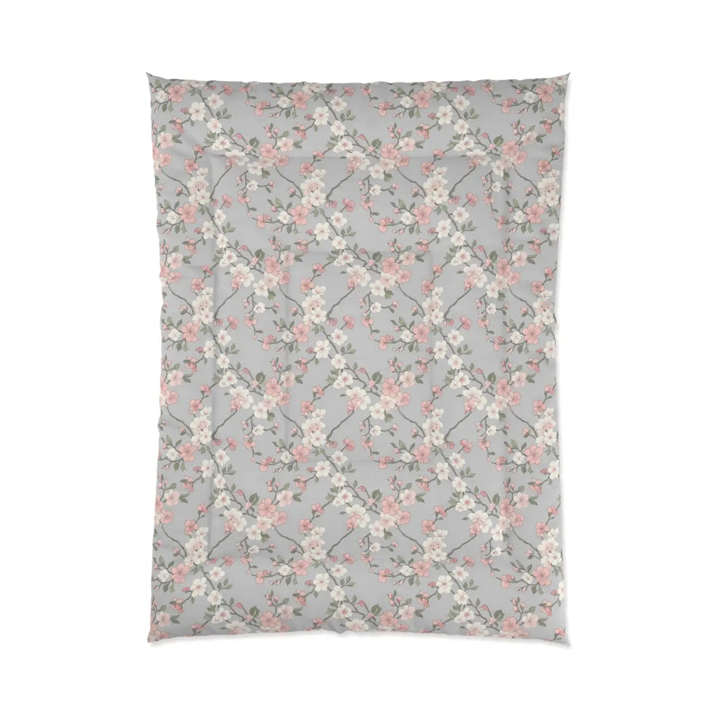 Floral Cherry Blossom Comforter - Pink Microfiber - DipaliZ