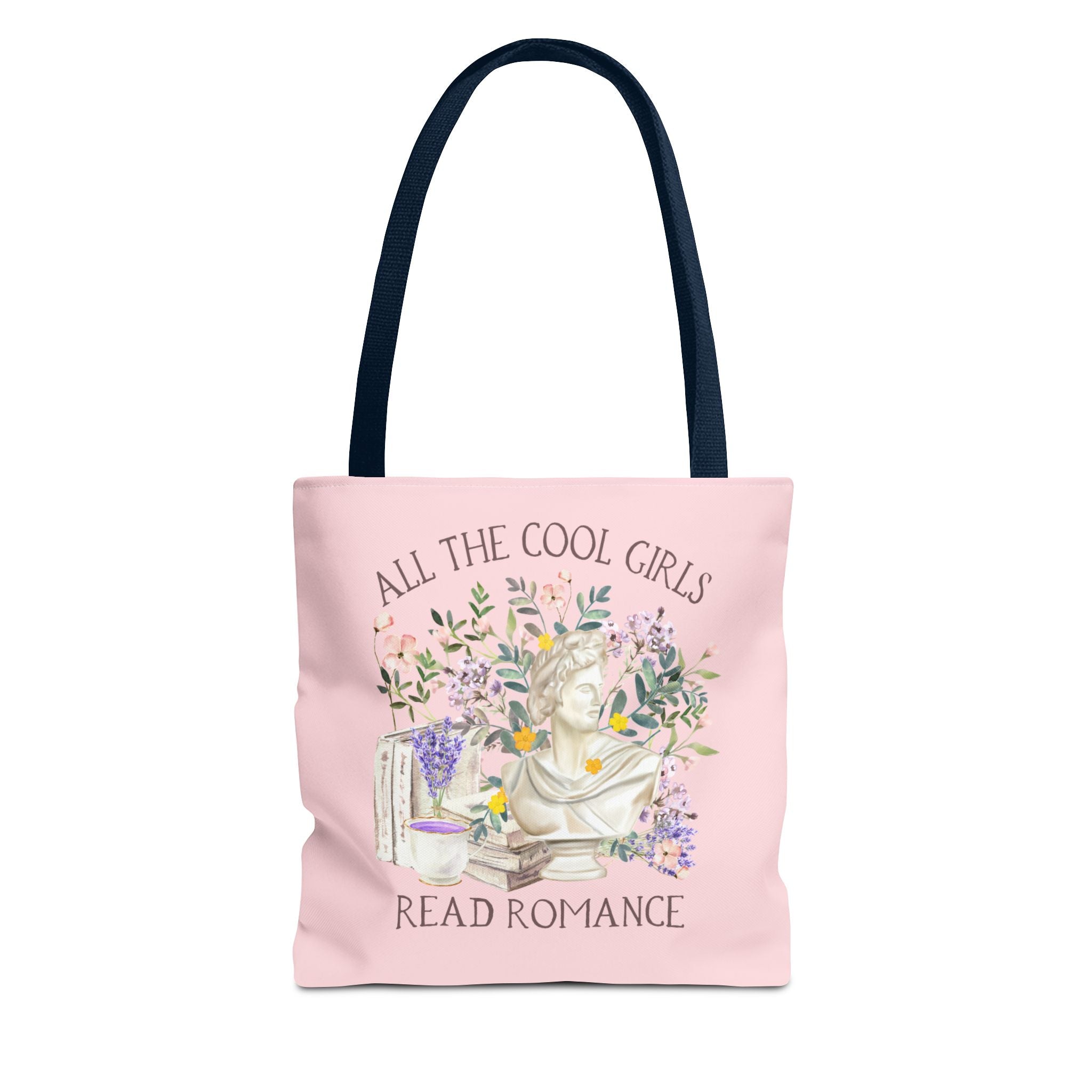 Floral Bookish Tote Bag, Cottagecore Flowers: Cool Girls Read Romance