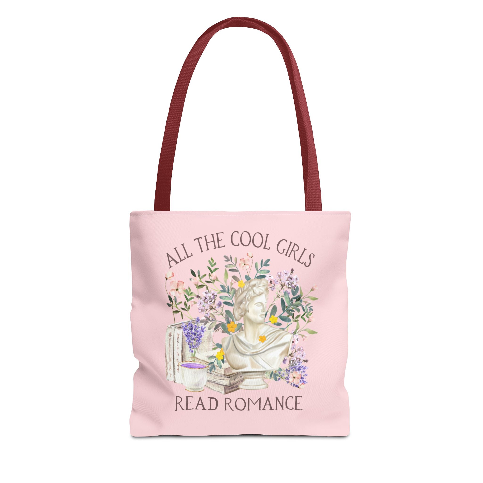 Floral Bookish Tote Bag, Cottagecore Flowers: Cool Girls Read Romance