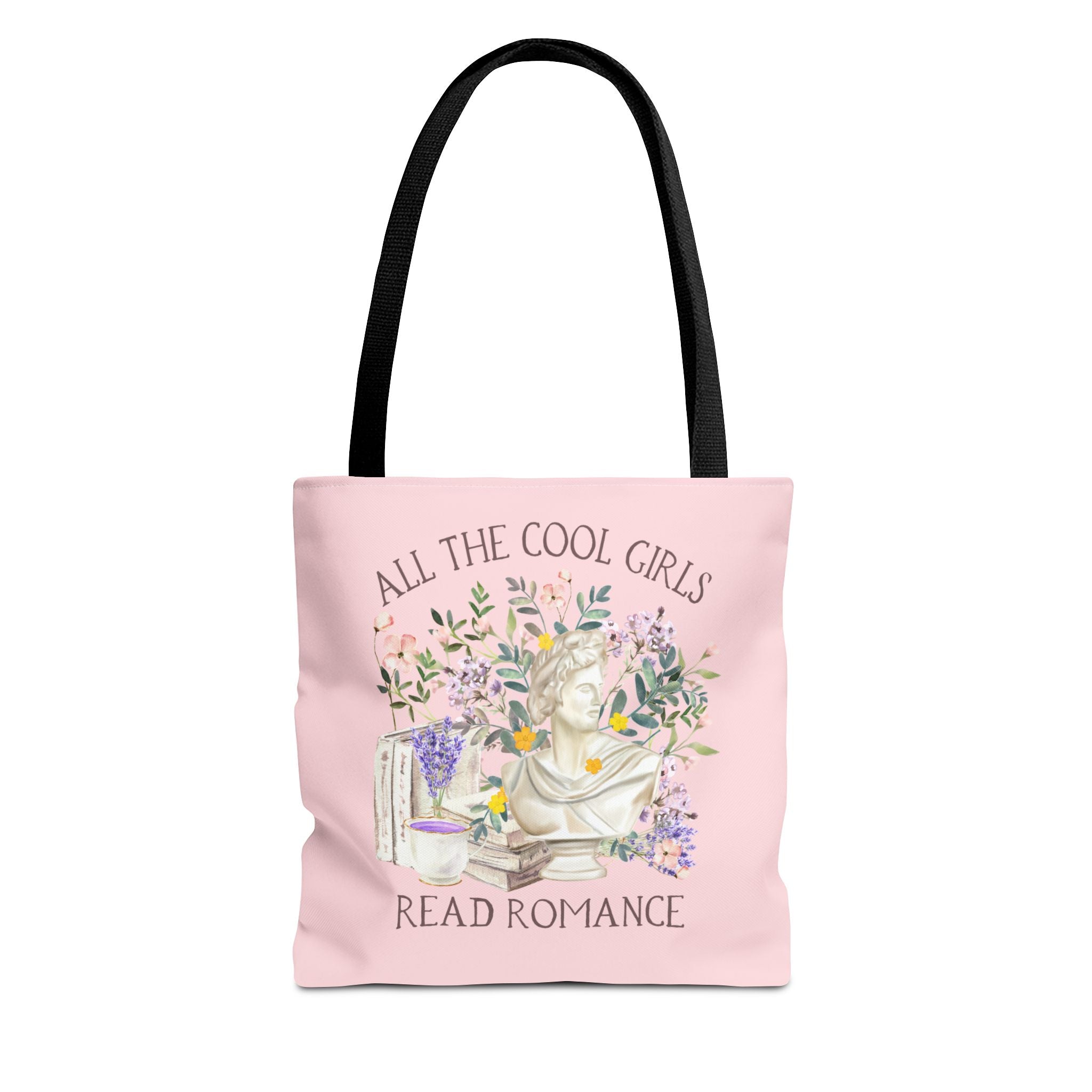 Floral Bookish Tote Bag, Cottagecore Flowers: Cool Girls Read Romance