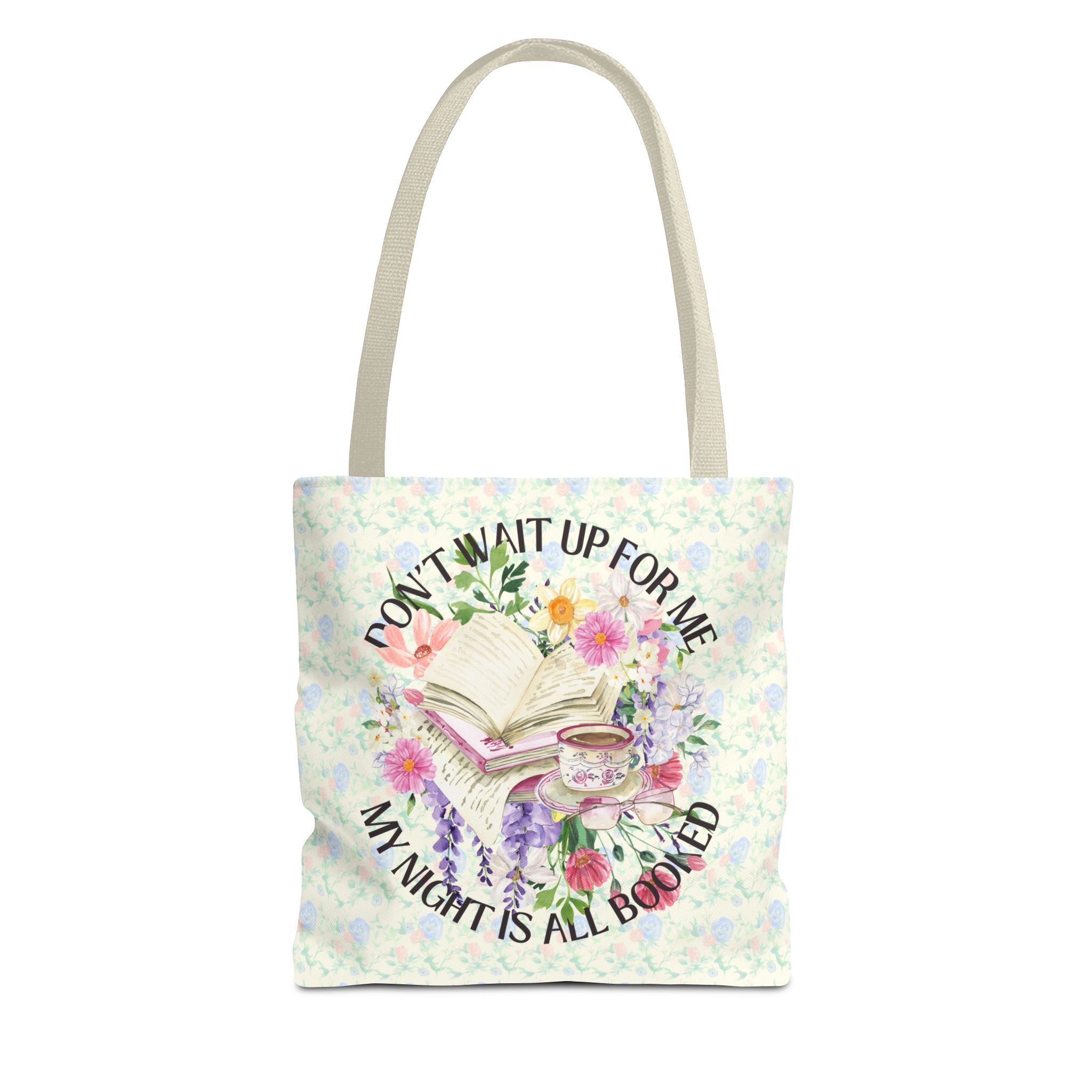 Floral Bookish Tote: My Night Is All Booked