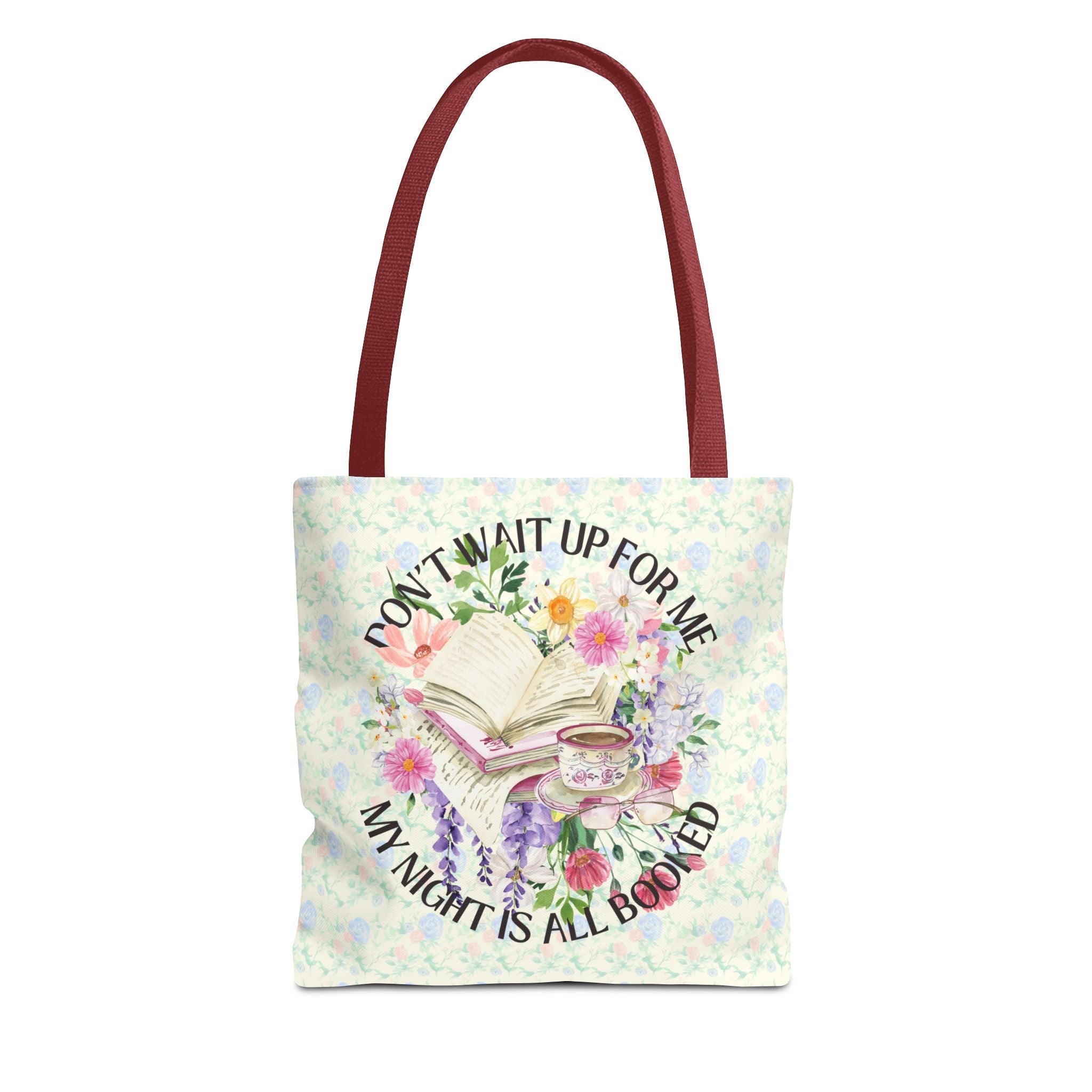 Floral Bookish Tote: My Night Is All Booked