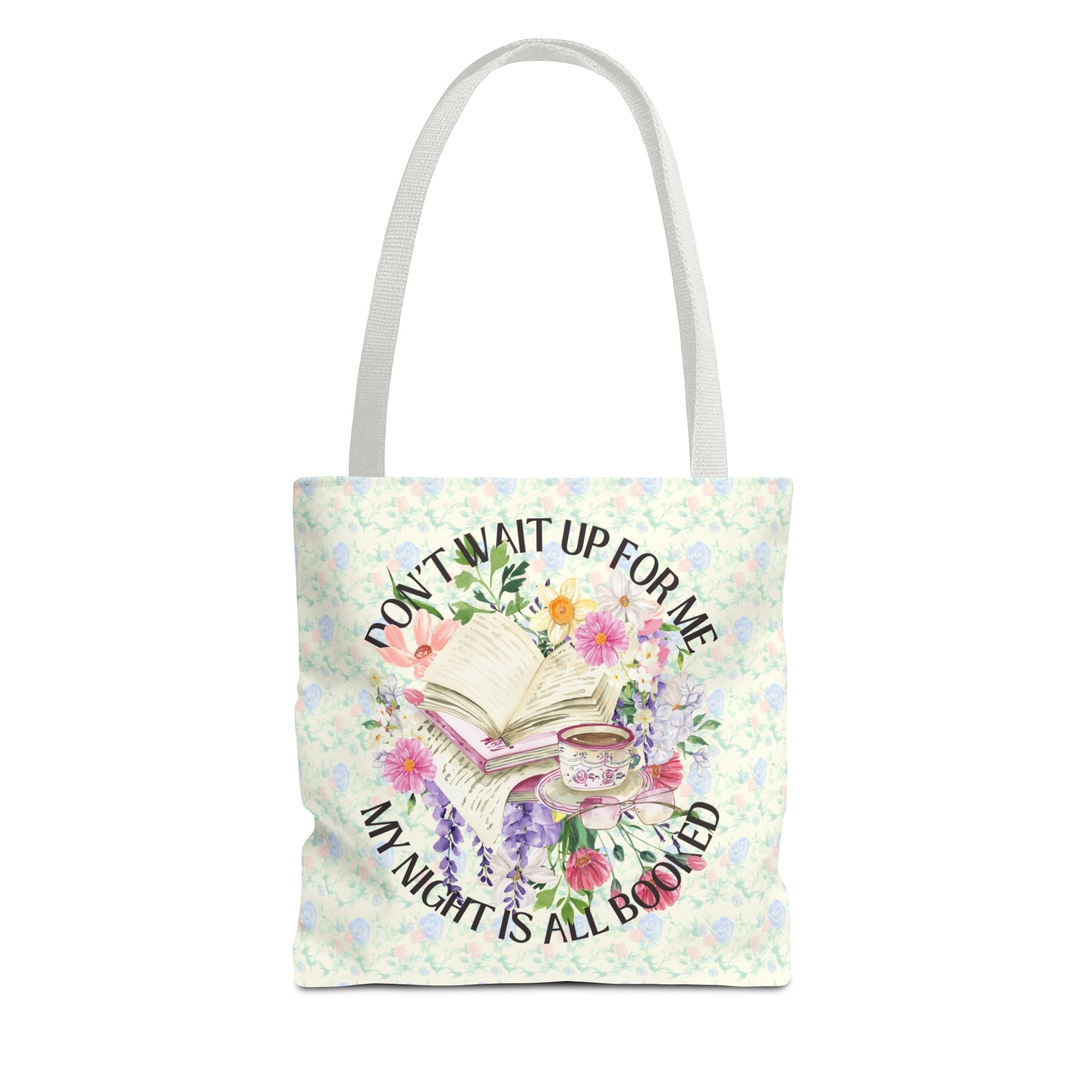 Floral Bookish Tote: My Night Is All Booked