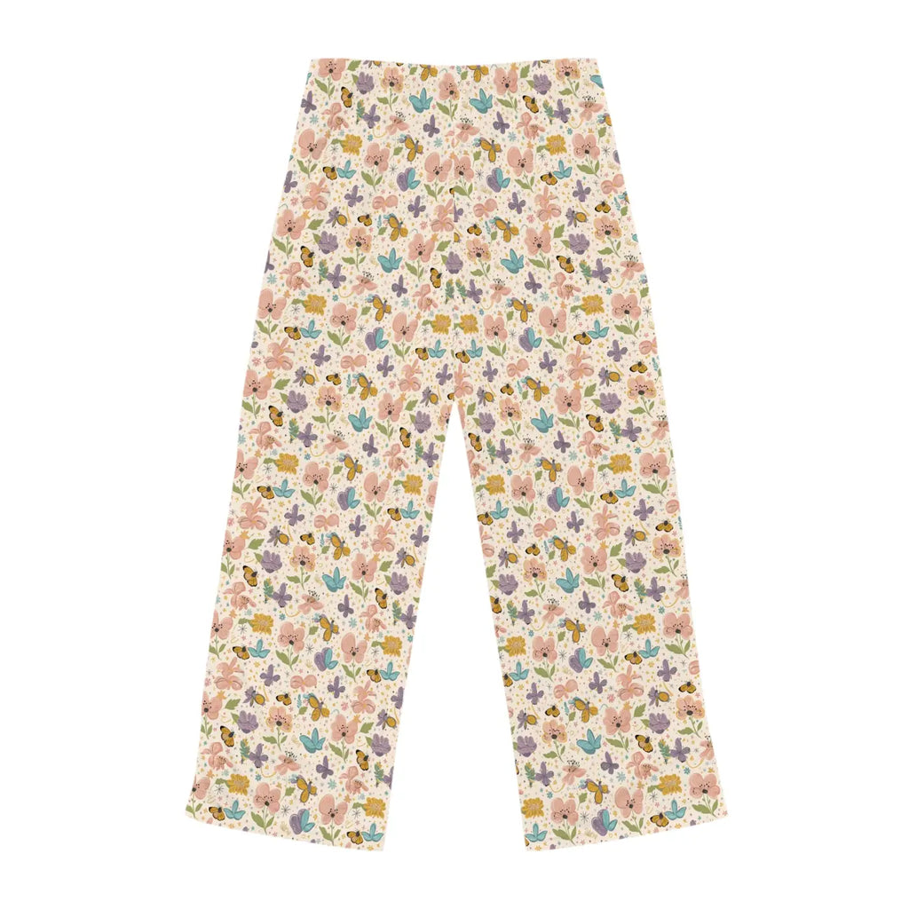 Soft Floral Butterfly Pajama Pants - Polyester - DipaliZ